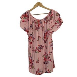 Terra & Sky Peach Ruffled Blouse, 0X